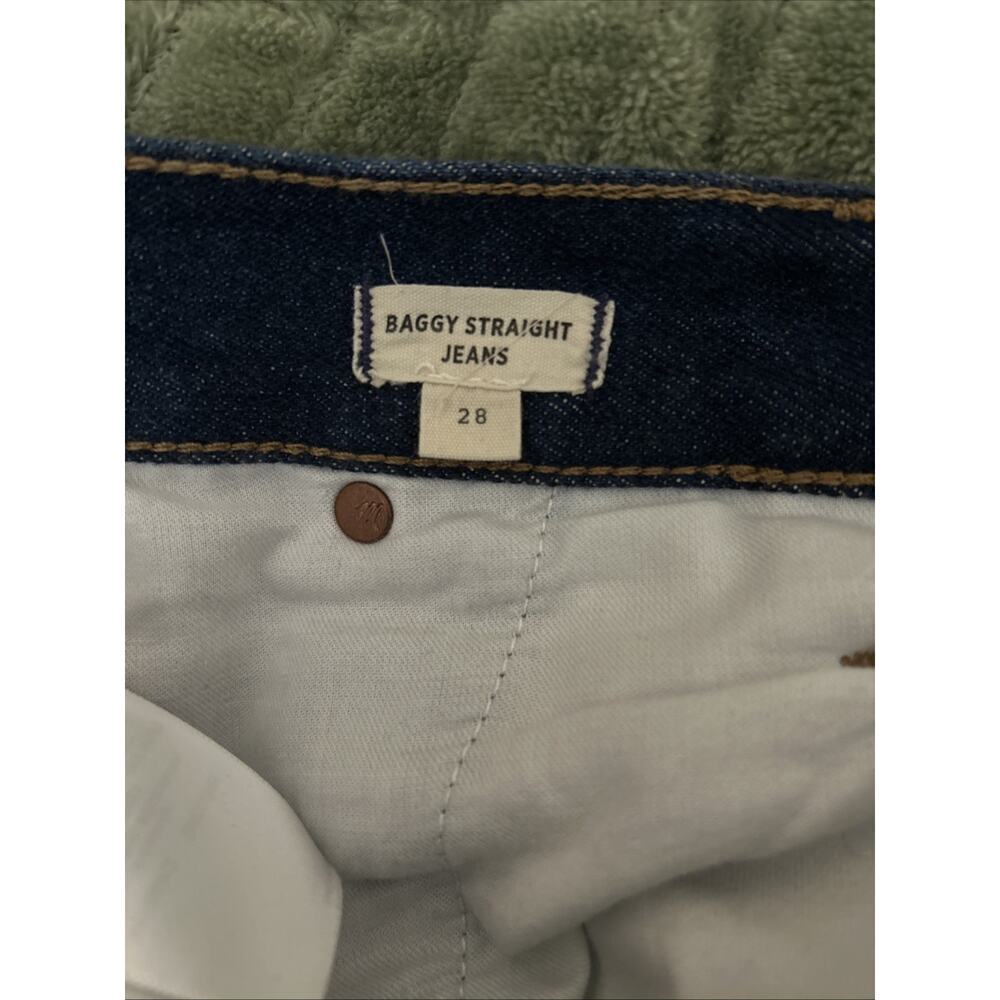 Madewell Baggy Straight Jeans in Woodham Wash: Pleated Edition Size 28 - Picture 12 of 14